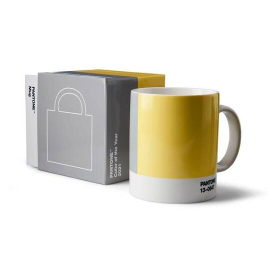 PANTONE Kopp med hank, 375ml, Illuminating & Ultimategrey PANTONE Kopp med hank, 375ml, Illuminating & Ultimategrey