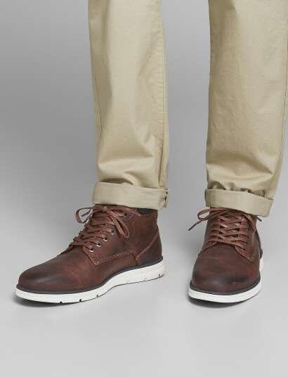 Jack & Jones Jfwtubar Leather Brandy Sn - Brown - 40
