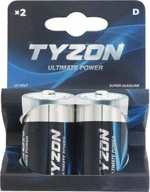 Tyzon 1.5V D Superalkalisk Batteri 2-pk