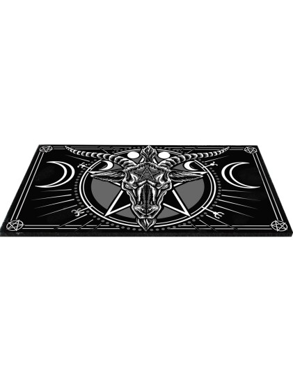 Svart Baphomet Dørmatte 75x45 cm