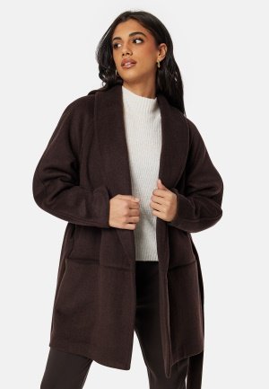 BUBBLEROOM Lilah Belted Wool Coat Brown XL BUBBLEROOM Lilah Belted Wool Coat Brown XL