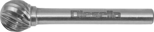 Diesella Fresstift HM Ø8x7,2 mm form D (Single cut) med Ø6 mm skaft