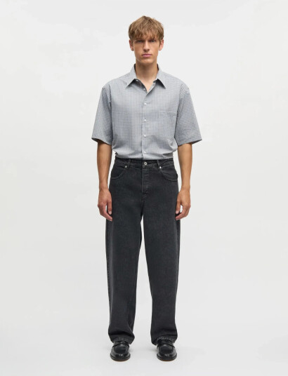 Mads Nørgaard Cotton Soft Oskar Shirt Ss   Grey   XXL