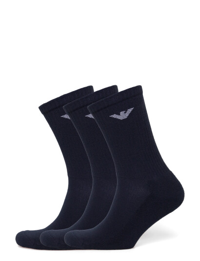 Emporio Armani Men"s Knit Short Socks   Navy   ONE SIZE