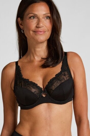 Hunkemöller Lilly ufôret BH med bøyle Svart