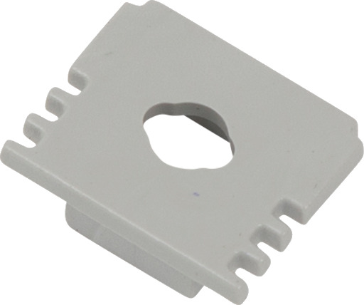 Ansell Lighting endestykke med hull 13x15,9 mm aluminium