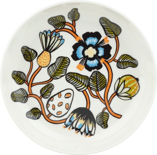 Marimekko Tiara dyp tallerken Ø20,5 cm White warm orange green