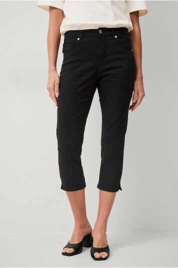 Ellos Collection Capribukser i twill Svart