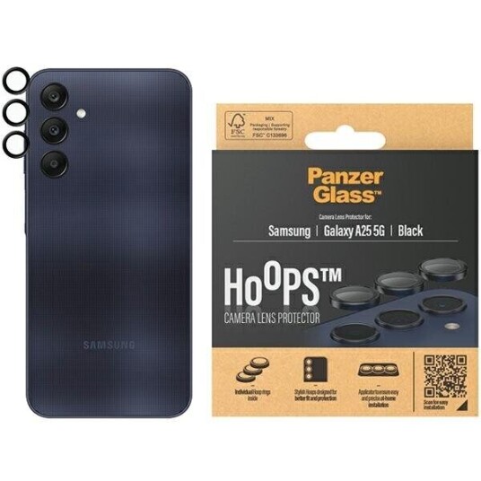 PanzerGlass Hoops Kamerabeskyttelse for Samsung Galaxy A25 5G - Svart