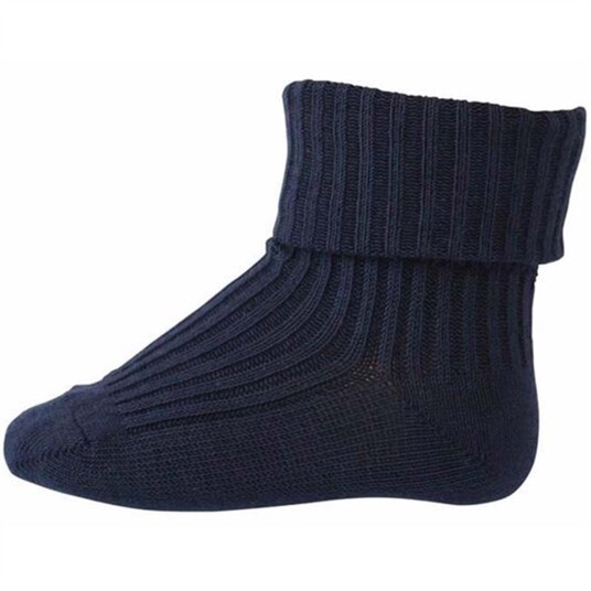 MP 589 Wool Socks Rib 807 Dark Navy 15-16