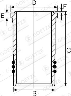 Sylinderhylse GOETZE ENGINE 15 260080 00