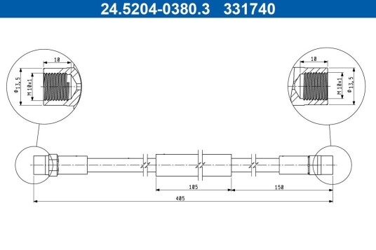 Bremseslange ATE 24.5204-0380.3