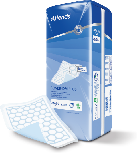 Attends Cover Dri Plus 60x90 cm 50 stk. Attends Cover Dri Plus 60x90 cm 50 stk.