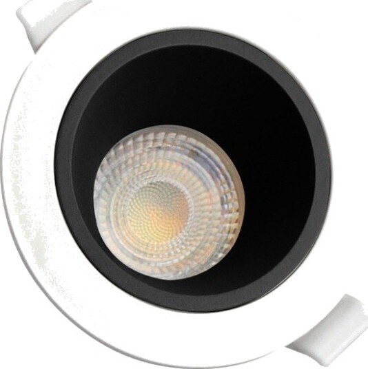 Fiale Core Anti Glare GU10 indbygningsspot Hvit/sort IP20 Hull: Ø7,5 cm Mål: Ø9,5 cm uten lyskilde