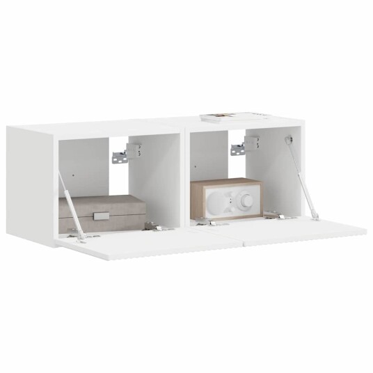  TV Veggskap 2 pcs Hvit 60 x 31 x 29.5 cm Konstruert tre