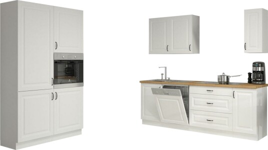 Templemore Möbelset För Kök & Matplats White/Wood -