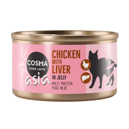 Økonomipakke Cosma Asia I Gelé 24 X 85 G Kylling Med Kyllinglever