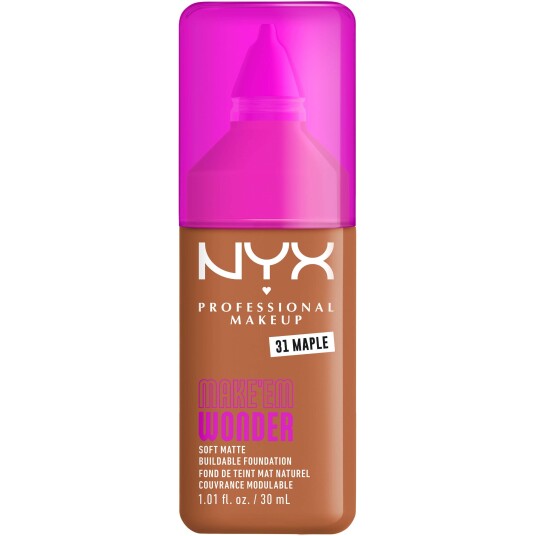 NYX Make Em Wonder Foundation 31 Maple - 25ml - Lett, matt og påbyggbar