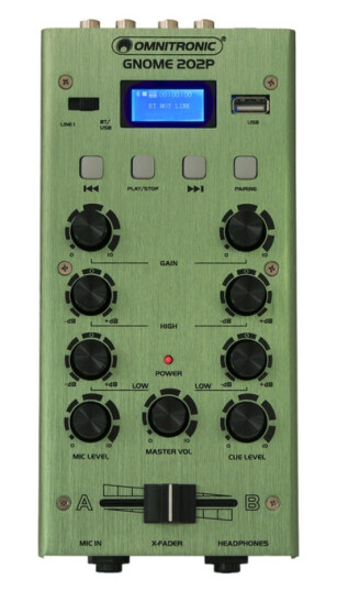 Omnitronic Gnome-202p Mini Mixer Grønn Omnitronic Gnome-202p Mini Mixer Grønn