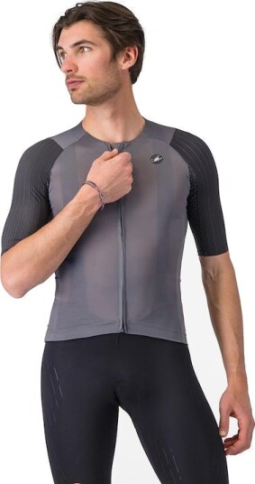 Castelli Aero Race 8S sykkeltrøye korte ermer silver grey/smoky grey herre