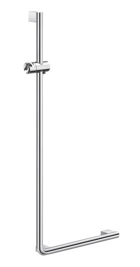 Smedbo Living støttehåndtak, 123x53 cm, venstre, krom Smedbo Living støttehåndtak, 123x53 cm, venstre, krom