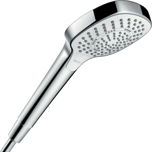 Hansgrohe Croma Select E Multi hånddusj Med 3 stråletyper, Hvit/Krom
