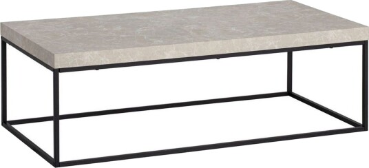 Sofabord Wohnling rektangulær 120 cm, steinoptikk, moderne utseende Beige - Beige Sofabord Wohnling rektangulær 120 cm, steinoptikk, moderne utseende Beige - Beige
