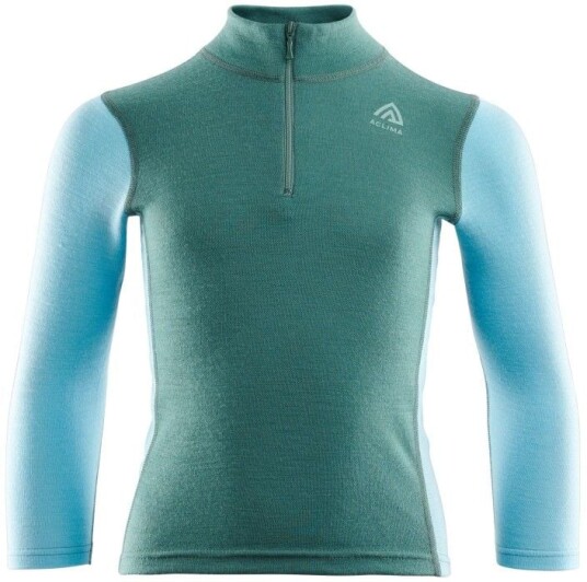 Aclima Kids WarmWool Mockneck North Atlantic/Reef Waters North Atlantic/Reef Waters 120