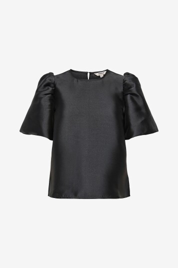 Only Bluse onlManny 2/4 Heavy Satin Svart