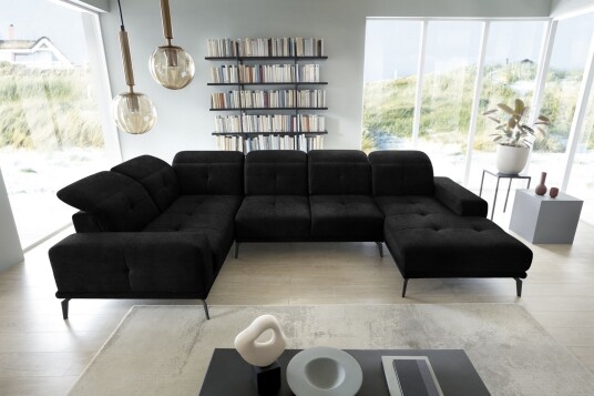Hagglund Hjørnesofa m. Divan Svart