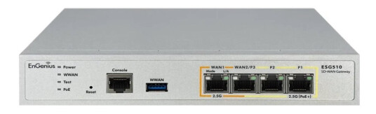 Engenius Cloud Managed Esg510 - Sd-Wan Gateway - Sikkerhet, Med Firekjerners 1,6 Ghz Og 4X 2,5G-Porter - 2.5Gbe - Skystyring - Veggmonterbar Engenius Cloud Managed Esg510 - Sd-Wan Gateway - Sikkerhet, Med Firekjerners 1,6 Ghz Og 4X 2,5G-Porter - 2.5Gbe - Skystyring - Veggmonterbar