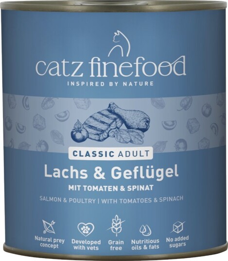 Catz Finefood Bokser Laks & Fjærkre 12 X 800 G