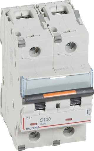 Legrand DX3 MCB automatsikring C100 2P 3M 25kA