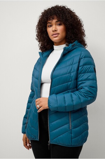 Zizzi Jakke caSally L/S Jacket Blå Zizzi Jakke caSally L/S Jacket Blå