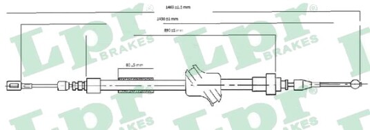 LPR C0034B Tautrekk håndbremse LPR C0034B Tautrekk håndbremse