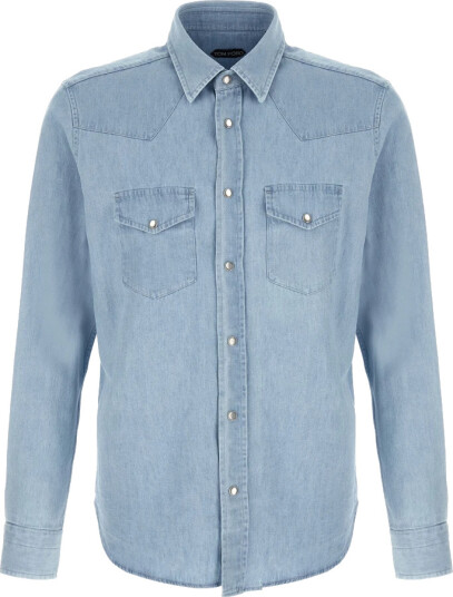 Tom Ford Herre Skjorter Blå 3XL, Tom Ford Herre Skjorter Blå 3XL,