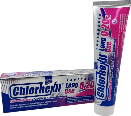 Klorheksidin Tannkrem 0,20% CHLORHEXIL Langtidsbruk 100 ml.