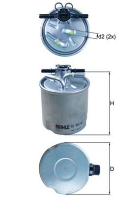 Drivstoffilter MAHLE ORIGINAL KL 440/40 Drivstoffilter MAHLE ORIGINAL KL 440/40