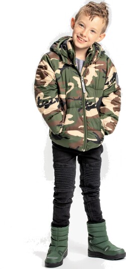 Nordbjørn Narvik Puffer Jakke Camo 98 104