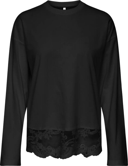 ONLY Onlvivvi L/S Lace Bottom Jrs Noos Black XS
