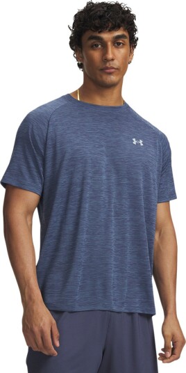 Under Armour Men"s UA Tech Textured Short Sleeve Downpour Gray S