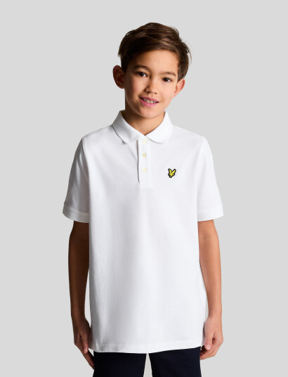 Lyle & Scott Plain Polo Shirt White 98-104