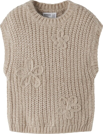 Name It Vest   Strikk   NmfRina   Peyote Melange   Name It   3 år (98)   Vest   Beige