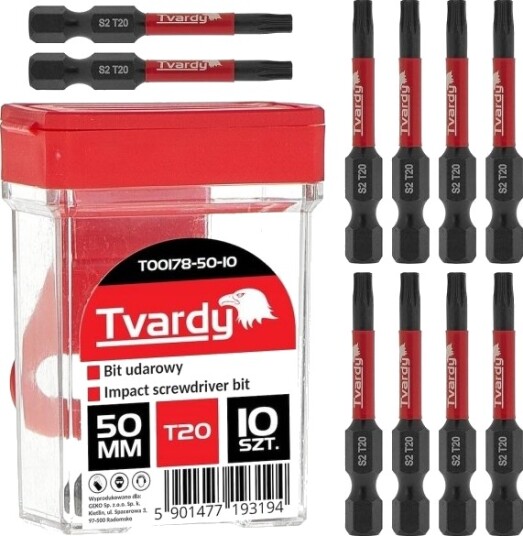 Stålhard Bits Tvardy Bit Udarowy T20 50Mm S2 – Eske (10/100/1200)
