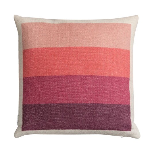 Røros Tweed Åsmund bold pute 50x50 cm Pink-green