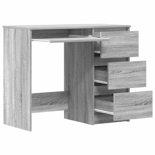 vidaXL Skrivebord grå sonoma 90x45x76 cm konstruert tre vidaXL Skrivebord grå sonoma 90x45x76 cm konstruert tre