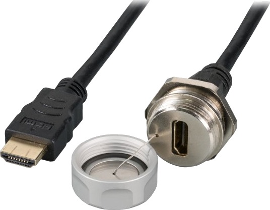 Efb Elektronik Gmbh Ip67 Innebygd Stikkontakt M25 Hdmi2.0 Bu St A A Serviceport Tjor 1,0M Ip67ebhdmia A1.0Flhs