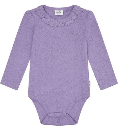 Hust And Claire Body L/æ Britt Klokkeblomst 56 Langermet Body Lilla