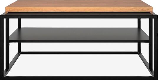 Loft24Salongbord 90 x 90 cm i eik look svartSvartSofabord Loft24Salongbord 90 x 90 cm i eik look svartSvartSofabord