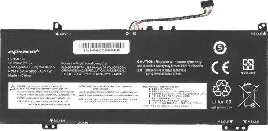 Movano L17C4PB0/L17M4PB0 batteri for Lenovo Yoga 530-14IKB 5800mAh 44Wh 7.6V
